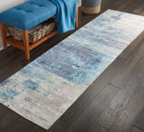 kathy ireland Home Safari Dreams KI374 Teal Painterly Indoor Rug