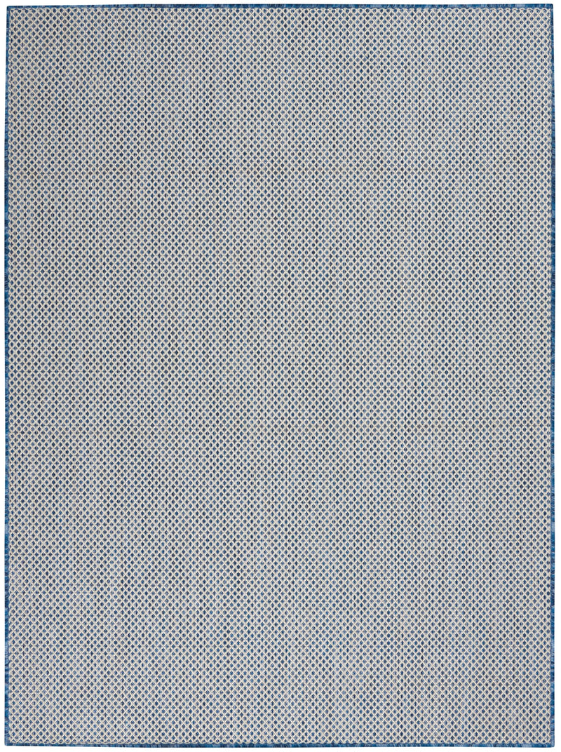 Nourison Courtyard COU01 Ivory Blue Outdoor Indoor/Outdoor Rug