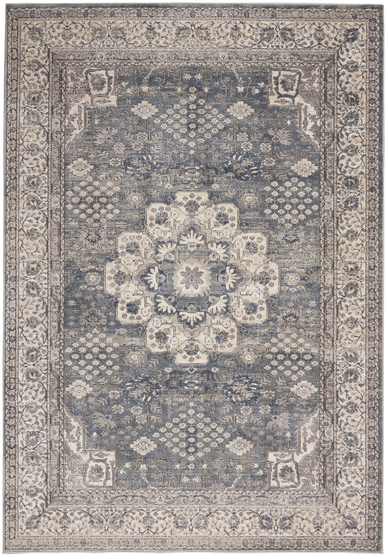 Nourison Quarry QUA07 Grey Ivory Vintage Indoor Rug