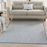 Nourison Courtyard COU01 Ivory Blue Outdoor Indoor/Outdoor Rug