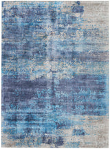 kathy ireland Home Safari Dreams KI374 Teal Painterly Indoor Rug