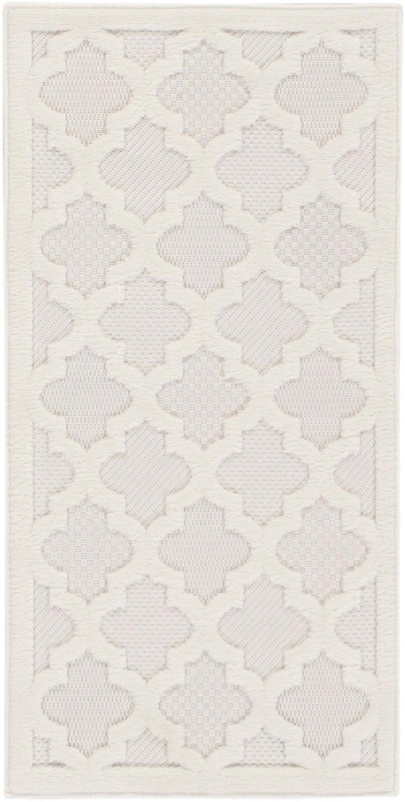 Nourison Easy Care NES01 Ivory/White Modern Rug