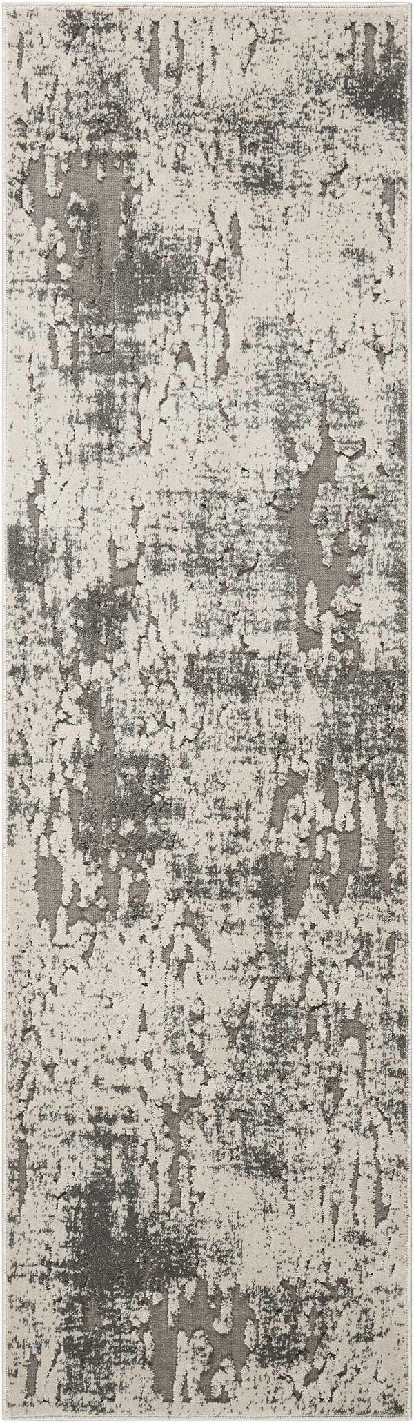 Michael Amini Gleam MA602 Ivory/Grey Painterly Indoor Rug