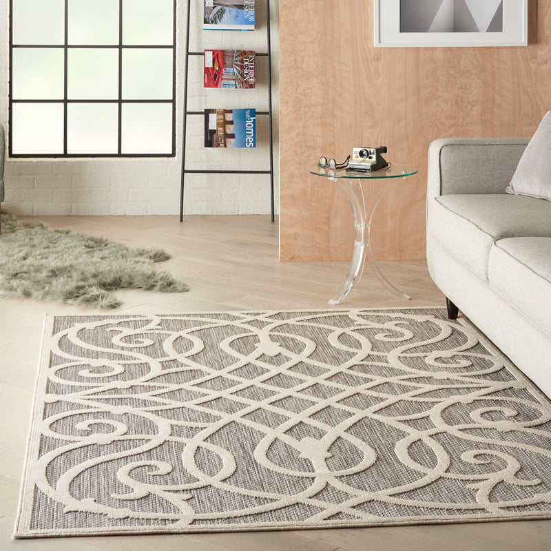 Nourison Cozumel CZM04 Grey Outdoor Indoor/Outdoor Rug